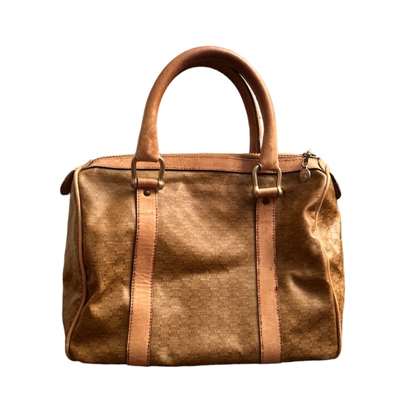 Vintage Celine Macadam Mini Satchel Bag PVC & Leather – Made in Italy - Picture 3 of 14